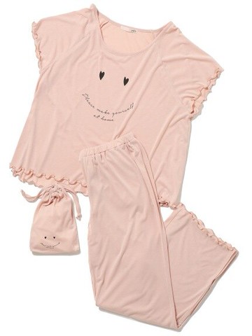 yes99buy 日本GP新款 莫代爾棉笑臉樣式兩件套家居服