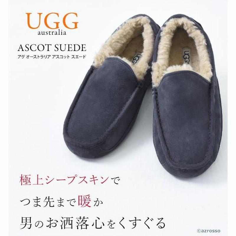 UGG メンズ スリッポン ボア ムートンシューズ フラットシューズ アグ