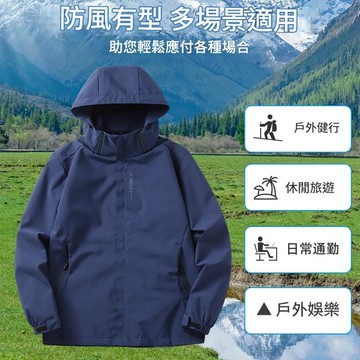 【台灣現貨🔥】軟殼衝鋒衣 單層防風夾克 情侶運動風衣 戶外機能外套 防风防水男女同款 登山徒步外套 輕戶外外套