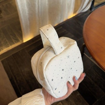 好物精選 波點星星化妝包大容量外出小衆便攜高顏值洗漱手提化妝品收納包女 包 方便 收納 化妝包大容量韓國 化妝袋