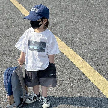 Mini baby🌷童裝夏裝兒童帥氣男童純棉短袖t恤中小童半袖上衣