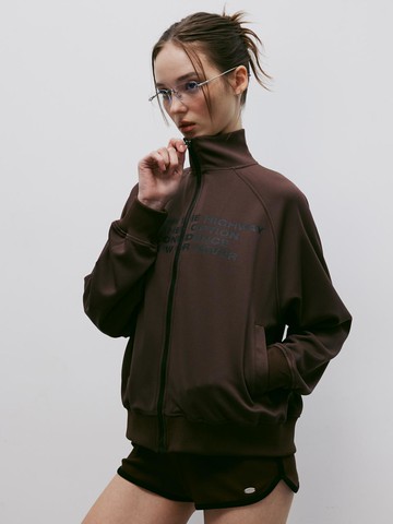 Fearless Track Jersey Blazer [RUST BROWN]