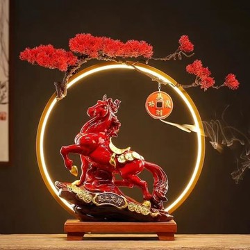 馬上發財陶瓷馬擺件生肖馬瓷器工藝品招財辦公擺設裝飾品開業禮品