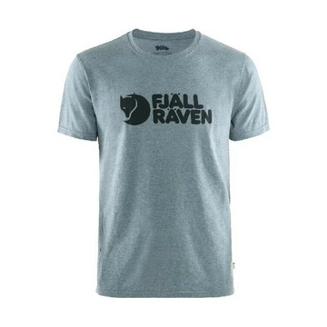 ├登山樂┤瑞典 Fjallraven Logo T-shirt 混紡有機棉T恤 男 # FR87310-520-999大叔藍/麻花