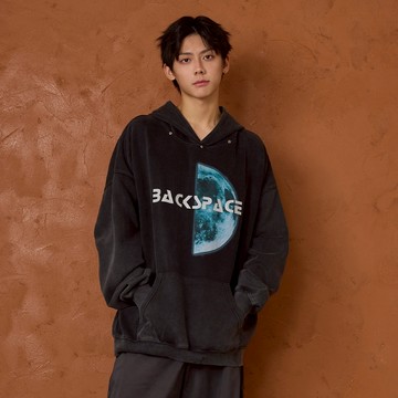 LAKING-特色月球表面圖案長帽T