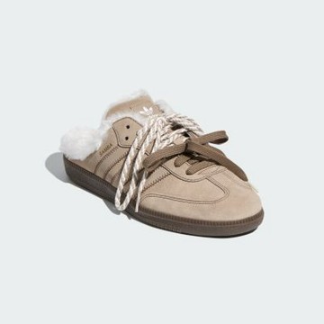 adidas 愛迪達 懶人鞋 Samba OG Mule W 女鞋 米 毛絨 休閒鞋 HP5055