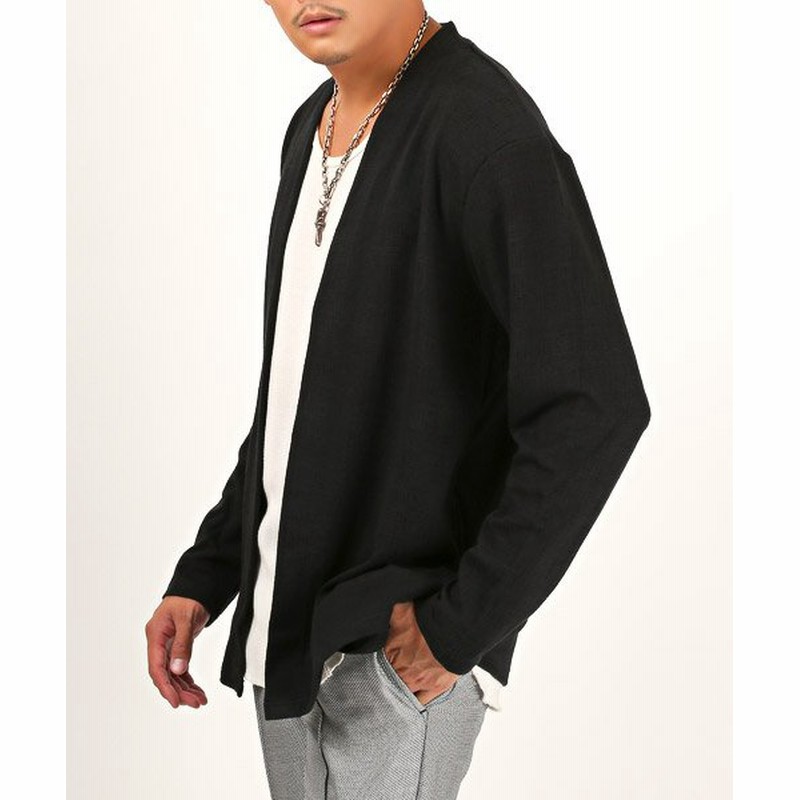 ラグスタイル モザイクジャガード柄ノーカラーカーディガン カーディガン メンズ ノーカラー モザイクジャガード メンズ ブラック系1 Xl Luxstyle 通販 Lineポイント最大2 0 Get Lineショッピング