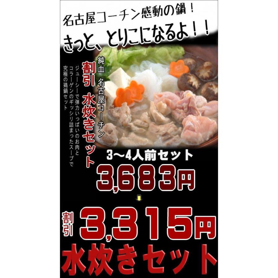 水炊きセット（名古屋コーチン鶏肉：松風地鶏 ）