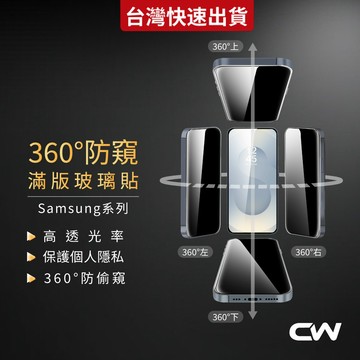 三星360度防窺滿版玻璃貼 螢幕保護貼適用Samsung S26 Ultra S25 S24 S23 FE plus