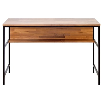 HOPMA 合馬家具 工業風雙層工作桌 E-D600PTK  拼版柚木  121.3 x 60.4 x 74.9cm