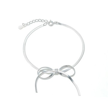 [純銀] 芭蕾緞帶手鍊 / Ballet Ribbon Bracelet