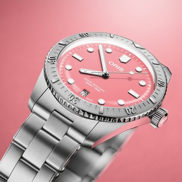 Oris 豪利時 Divers Sixty-Five 棉花糖 夏日色彩復刻潛水機械錶-38mm 0173377714058-0781918