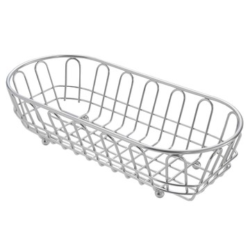 SHIMOYAMA 廚房用304不鏽鋼置物籃/收納籃  1個  25.8 x 11.8 x 7cm  銀色