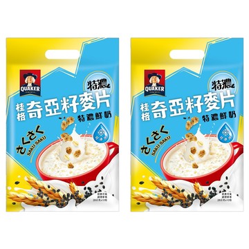 QUAKER 桂格 特濃鮮奶奇亞籽麥片 10包  280g  2袋