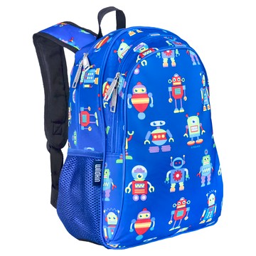 Wildkin 兒童後背包 雙層便利書包  機器人總動員款 藍色  38 x 28 x 17.5cm