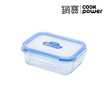 【CookPower鍋寶】耐熱玻璃保鮮盒700ML (長方形)