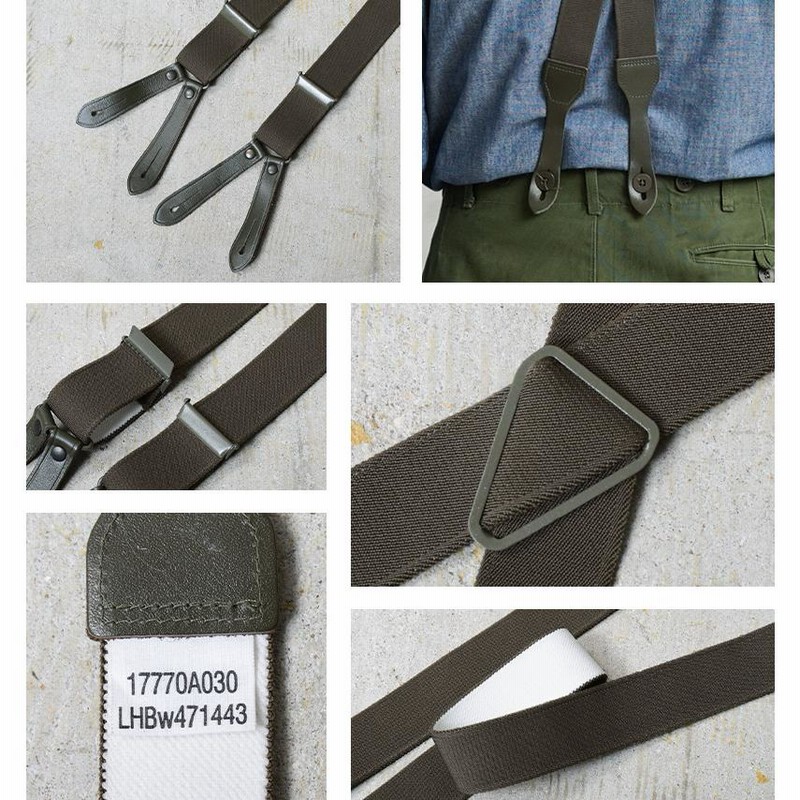 DS デッドストック　本格ミリタリーARMY イギリス軍 本革＆ゴムサスペンダー DS デッドストック 本格ミリタリーARMY イギリス軍 本革＆ゴム