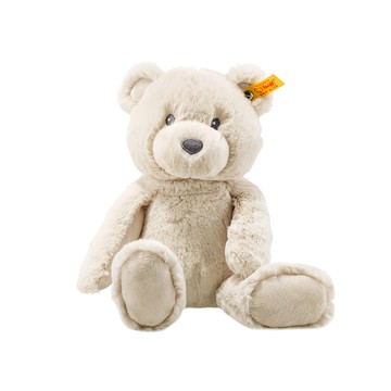 Steiff 金耳釦泰迪熊 嬰幼兒玩偶  28cm  Bearzy Teddy Bear Beige  1個