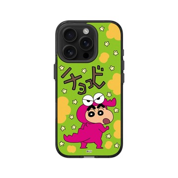 iPhone 16 Pro Clear (相機按鈕) 酷墨灰 - 蠟筆小新 Crayon Shinchan - 小新鱷魚阿山款