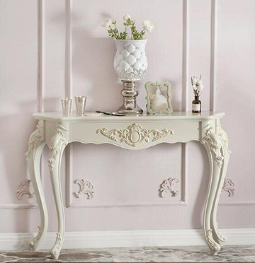 歐式玄關桌子玄關櫃時尚玄關台靠墻桌半圓玄關台裝飾桌簡約門廳櫃【快速出貨】