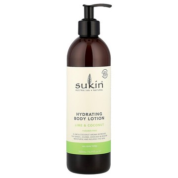 Sukin, 保濕身體乳液，適合所有膚質，檸檬與椰子，16.91 液盎司（500 毫升）