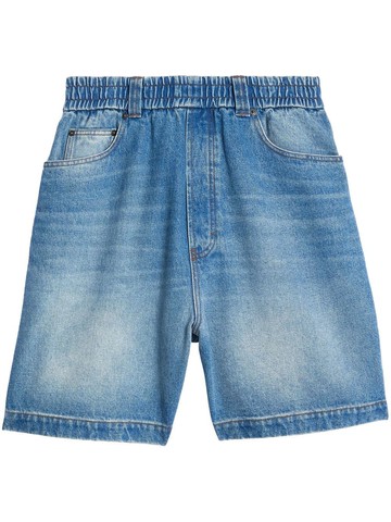 AMI Paris - wide-leg denim shorts - men - Cotton - 29 - Blue