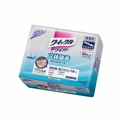 ［KKI0801］ クイックルワイパー立体吸着ウェットシート 業務用（３０枚入） 4901301510440 ポイント5倍