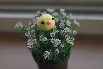 金雞年 小雞造型手機吊飾 淺黃色