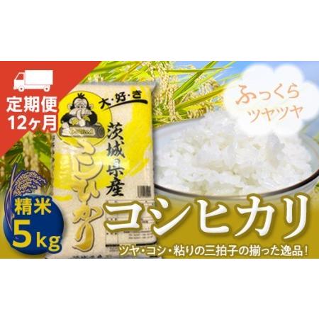 ふるさと納税 コシヒカリ（５Kg×１２ヶ月） 茨城県つくばみらい市