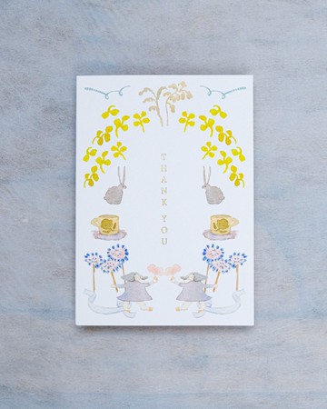 心意卡 - 棉花糖 | 感謝卡 | 水彩女孩插畫 | dodolulu