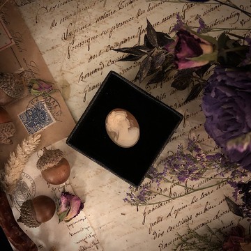 英國Cornelian貝cameo風格仕女手工貝雕