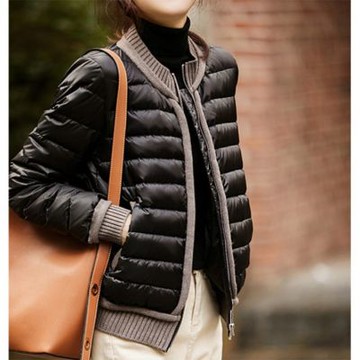 [巴黎精品] 現貨+預購 頂級真羽絨外套90%鵝絨羽絨衣秋冬外套保暖大碼休閒女裝-設計感棒球服女外套a1lm58