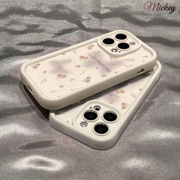 TC碎花粉蝴蝶適用iPhone16/15/14/13/12蘋果11pro手機殼11promax/xr/8plus超薄潮