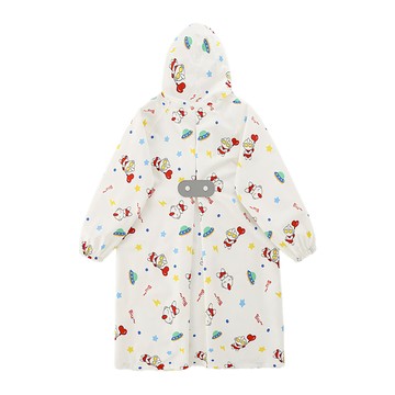 愛北鼻 親子同款加厚防水雨衣 白底奧特曼圖案  奧特曼  L(建議110-120cm)  1件