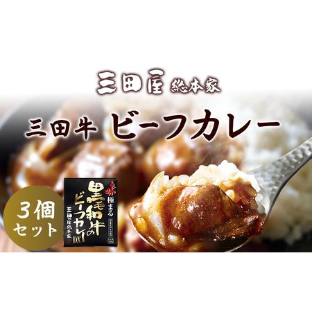 ふるさと納税 カレー 三田屋 三田牛ビーフカレー 3個 セット 三田 レトルト レンジ 三田屋総本家 惣菜 ごはんのお供 牛肉 牛 お肉 肉 非常食 保.. 兵庫県三田市