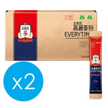 【6年根高麗蔘-調節免疫力】高麗蔘粉EVERYTIME 30入x 2盒(效期:2028/12)