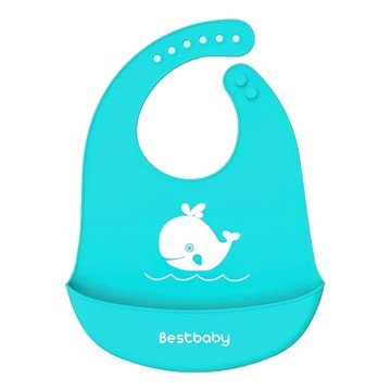 哩哩摳摳 寶寶圍兜 BS8805B 30 x 20 x 4.5cm  藍色  3個  1組