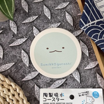 日本帶回 G10 San-X  正版有雷標 角落小夥伴 吸水杯墊 角落生物 龍龍 蜥蜴 恐龍 陶瓷 吸水 陶瓷杯墊