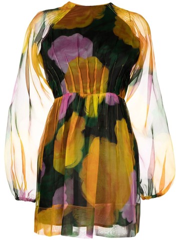 Rachel Gilbert - Nico floral-print mini dress - women - Silk - 2 - Yellow
