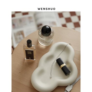WENSHUO INS簡約陶瓷餐盤裝飾盤 創意云朵廚房客廳家用首飾收納盤
