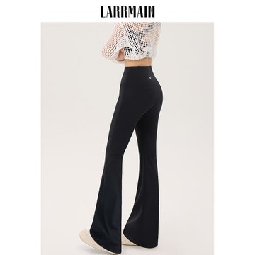 (免運)lulu同款無尷尬線高腰提臀微喇休閑瑜伽褲女外穿秋季薄款喇叭褲子