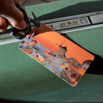 行李吊牌 客製 照片 木質