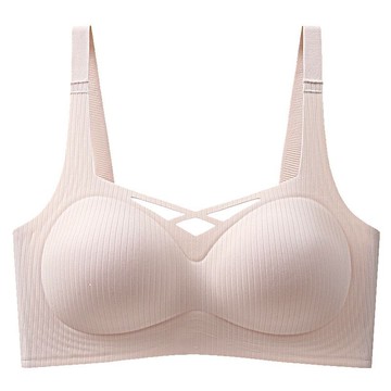 千姿色軟支撐無痕內衣女小胸聚攏收副乳防下垂防外擴無鋼圈文胸罩帶胸墊