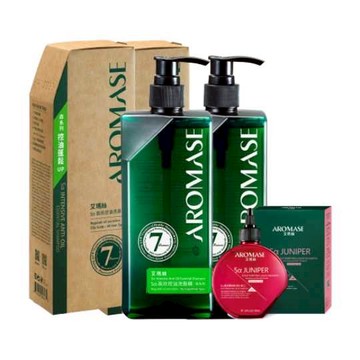【AROMASE艾瑪絲】森系列洗髮精 400mL(5α高效控油/草本去屑/玫瑰強健豐盈/5α鳶尾玫瑰高效控油)x2 送捷利爾頭皮淨化液CC80mL