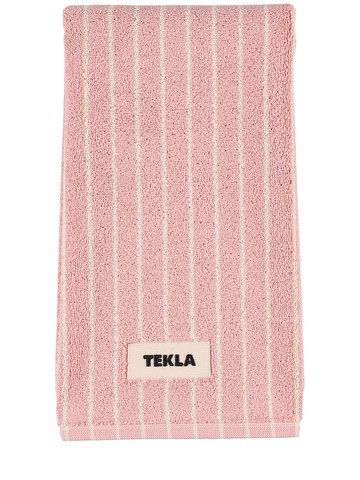 Shaded Pink Striped Bath Mat