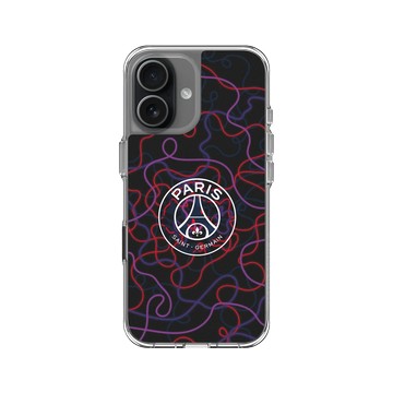 iPhone 17 Clear Case（相機按鈕） 透明 - PSG - Paris Saint-Germain Neon Logo