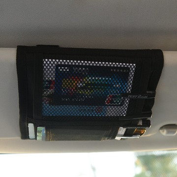 汽車遮陽板卡片夾眼睛夾車載票據擋車用手機證件夾收納掛包手機袋