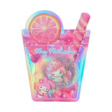 小禮堂 Sanrio 三麗鷗 美樂蒂 夾鏈袋造型貼紙組 30枚入 (夏日汽水)