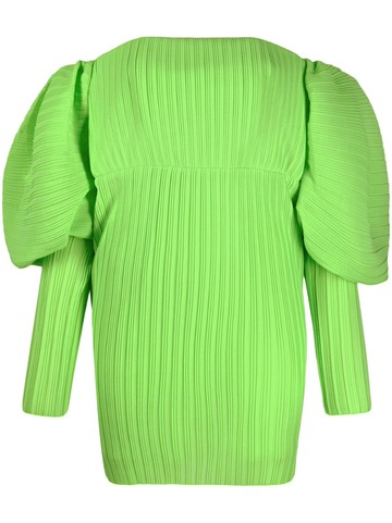 Solace London - The Skye off-the-shoulder minidress - women - Polyester/Polyester/Spandex/Elastane - 8 - Green