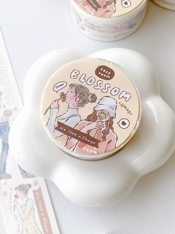 Cozyroom/女子花束/3公分特殊油墨和紙膠帶/附離型紙